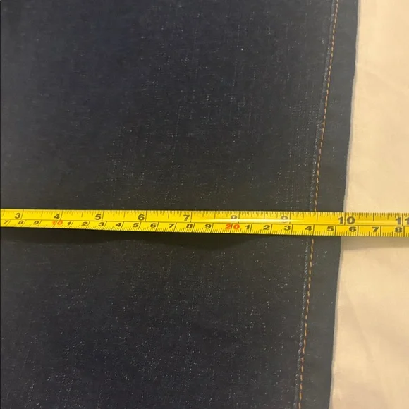 Levi's 512 Dark Indigo perfect slimming Capri SZ 10 high rise wide leg NWOT - Picture 8 of 15